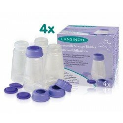 Conservation lait maternel - boite de 4 flacons - Lansinoh
